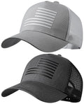 American Flag Trucker Hat,USA Hat for Men Women Snapback Baseball Cap Adjustable Breathable Mesh Side Durable Hats
