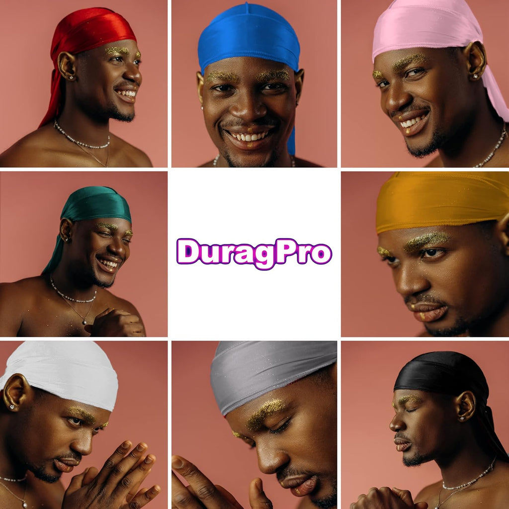 1 Pack Silk Durag for Men and Women Gift Set, Silky Satin Do Rag