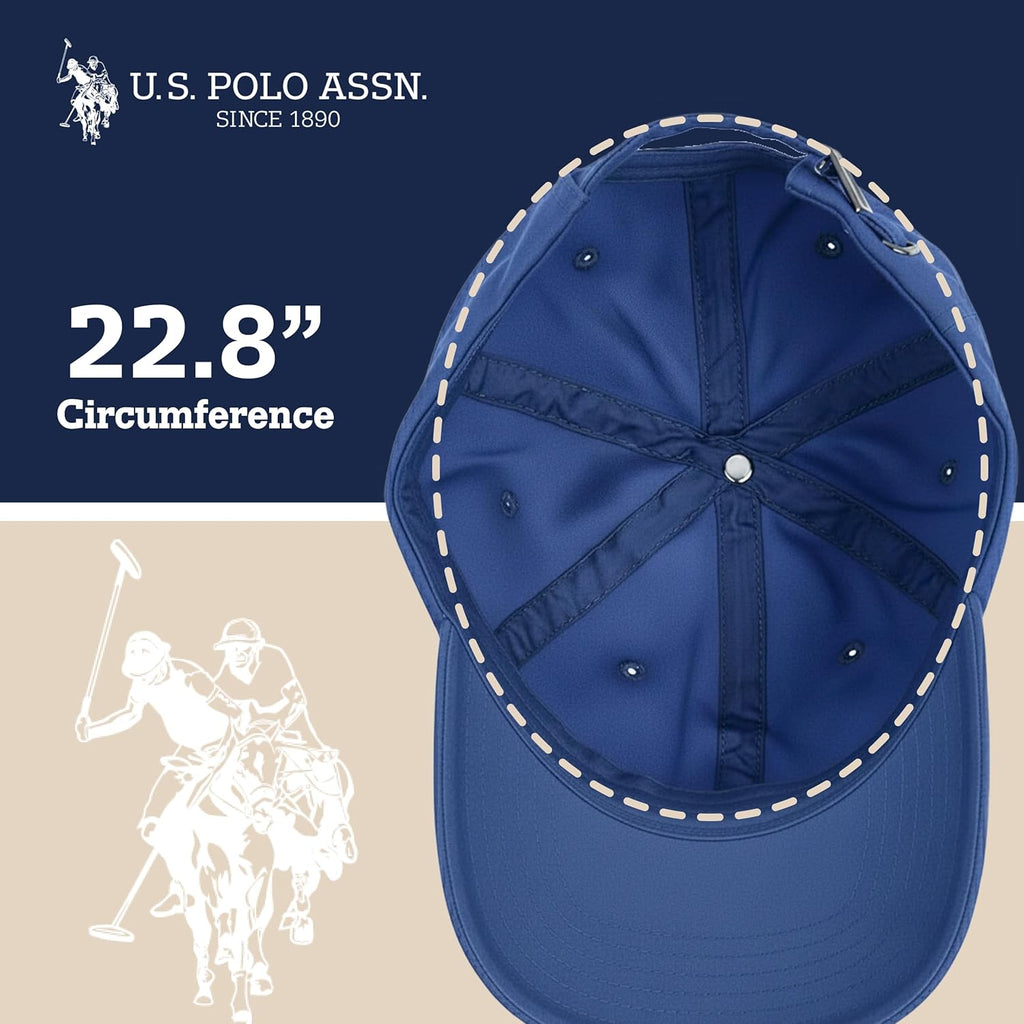U.S. Polo Assn. Baseball Cap, 100% Cotton Adjustable Dad Hat with Small Pony Logo