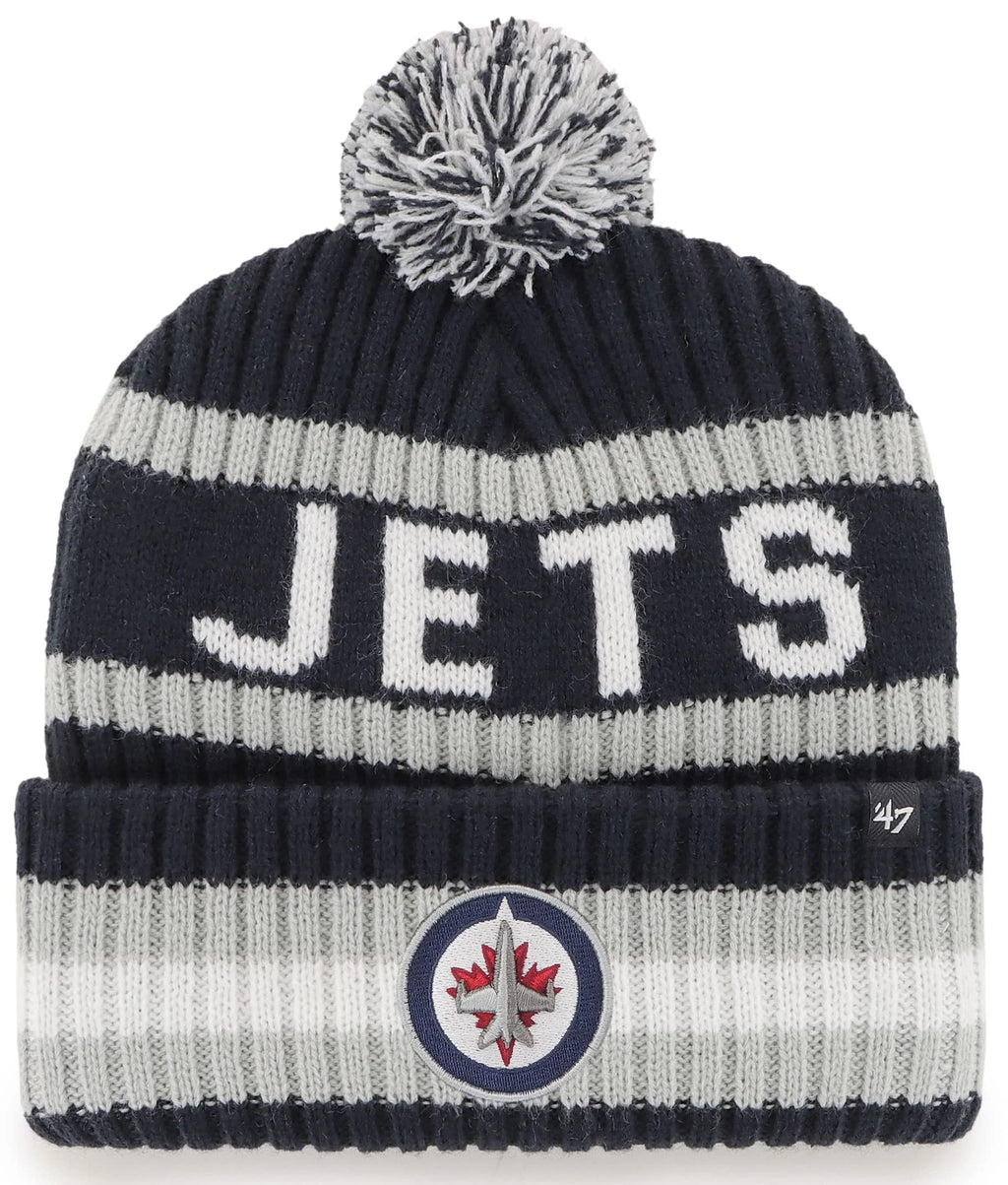 47 NHL Unisex-Adult Team Color Officially Licensed Primary Logo Bering Sport Knit Cuffed Pom Beanie Cold Weather Hat