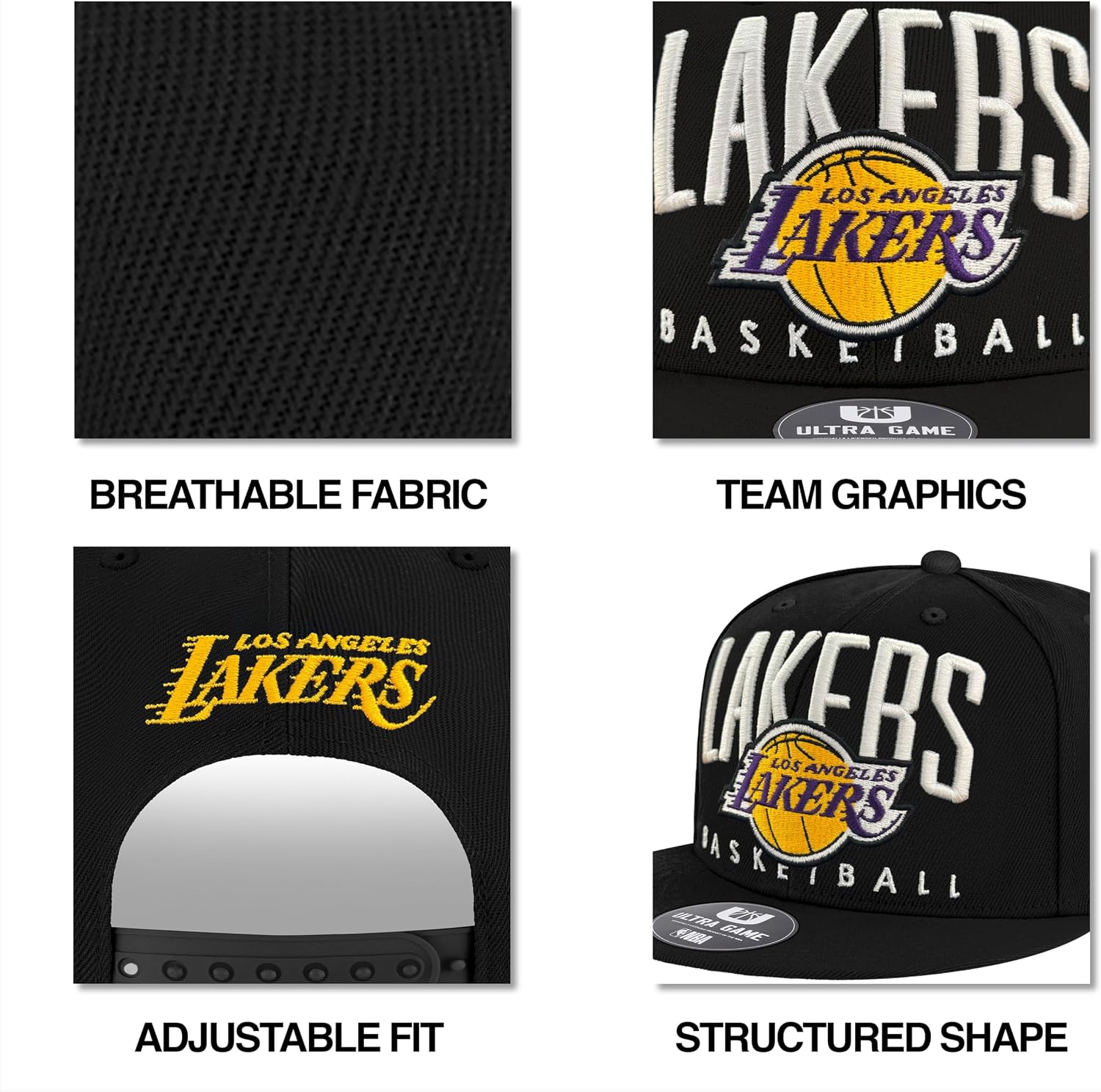 Ultra Game Men's NBA Official Essentials Baseball Cap Hat