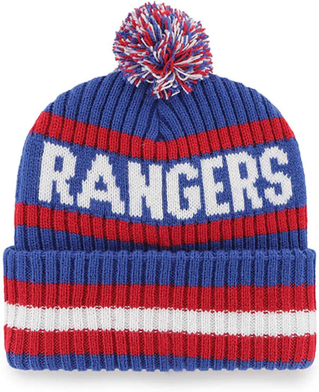47 NHL Unisex-Adult Team Color Officially Licensed Primary Logo Bering Sport Knit Cuffed Pom Beanie Cold Weather Hat