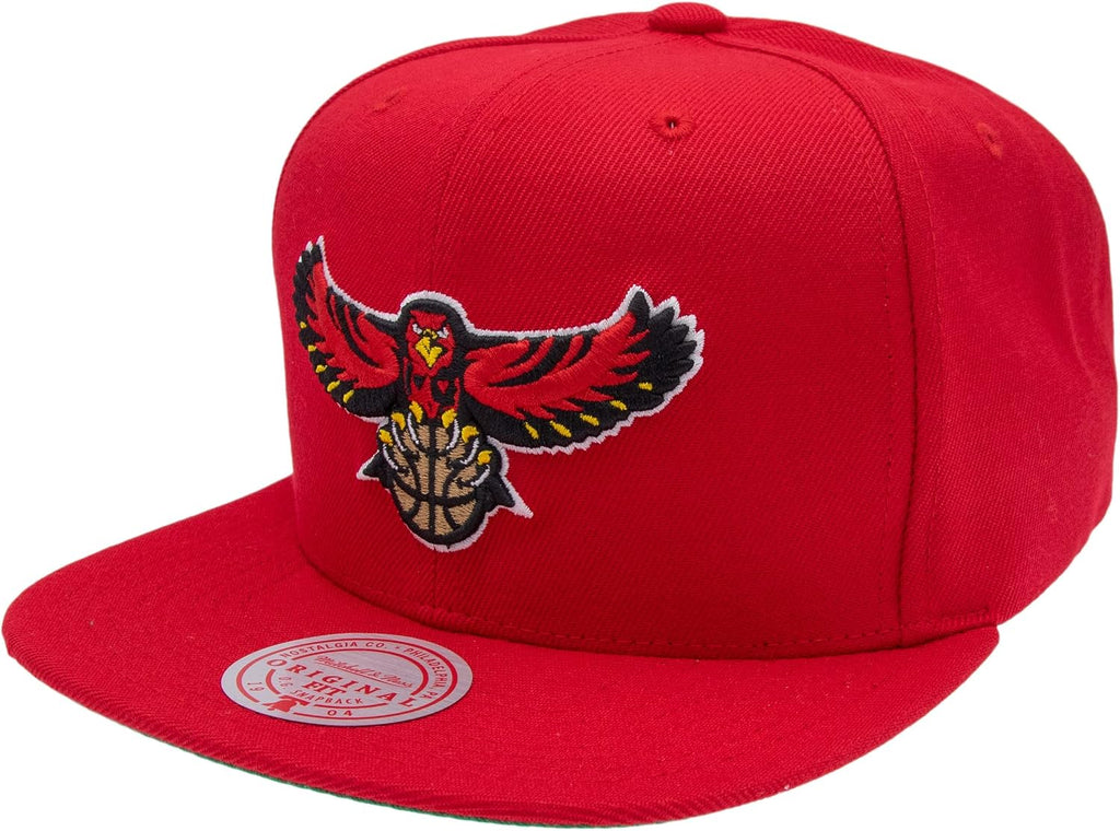 Mitchell & Ness Atlanta Hawks Red Team Ground 2.0 Snapback HWC Cap Kappe Basecap