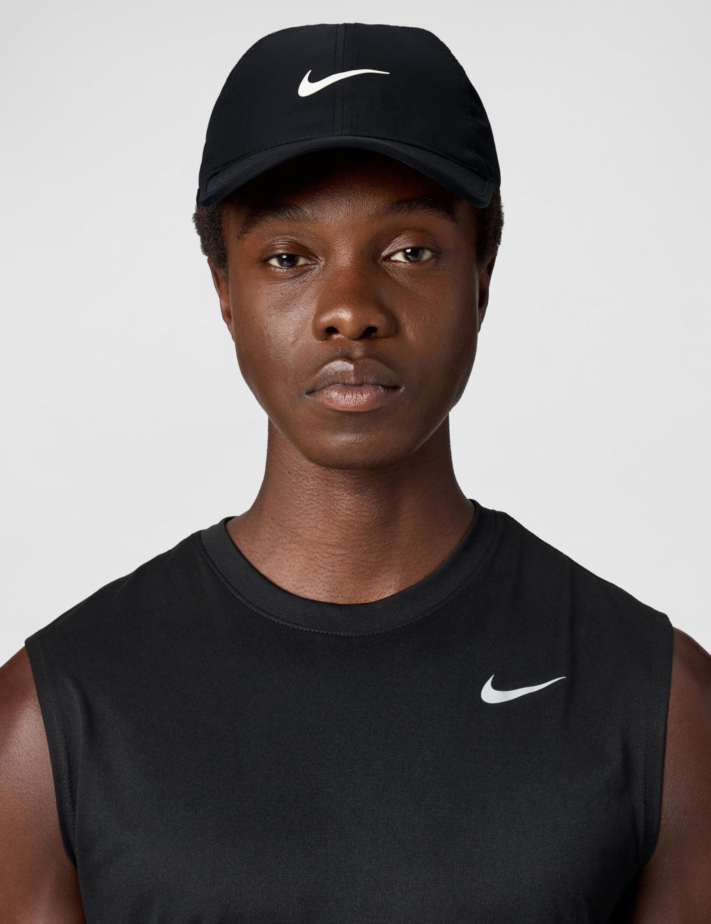 Nike Dri-Fit Club Unstructured Featherlight Cap, Black/White, Small/Medium