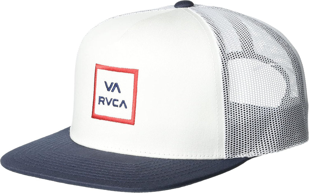 RVCA Men's Trucker Hat, Adjustable Snapback Cap for Streetwear & Skating, Lightweight Breathable All-Day Comfort