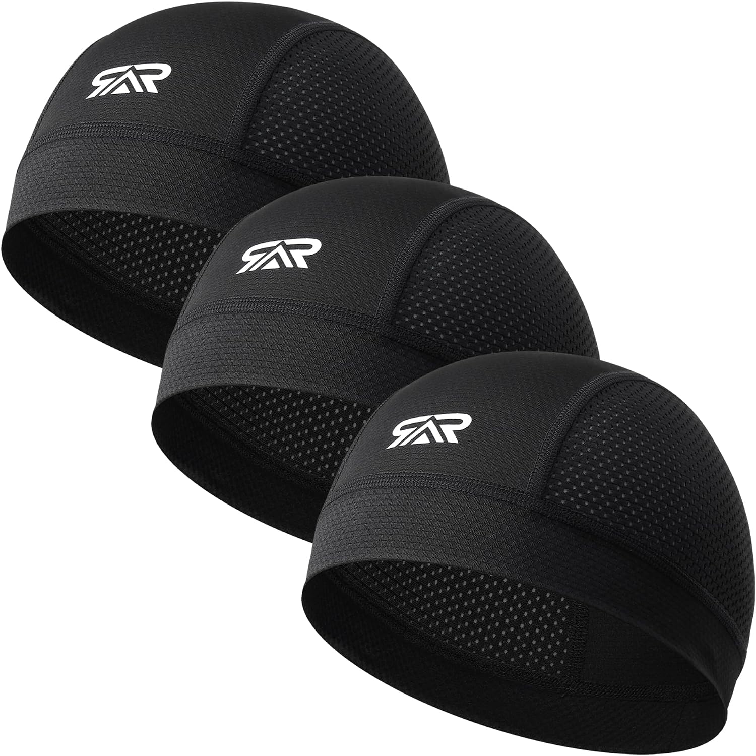 3Pcs Breathable Mesh Skull Cap,Lightweight Quick Dry Sports Helmet Liner for Men Women, Cooling Cycling Beanies
