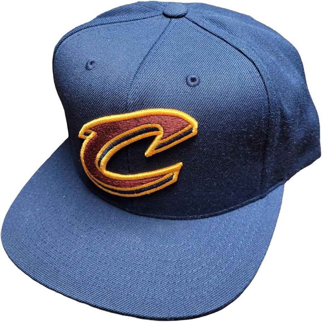 Mitchell & Ness Cleveland Cavaliers History Patches Snapback Adjustable Hat Cap - Navy