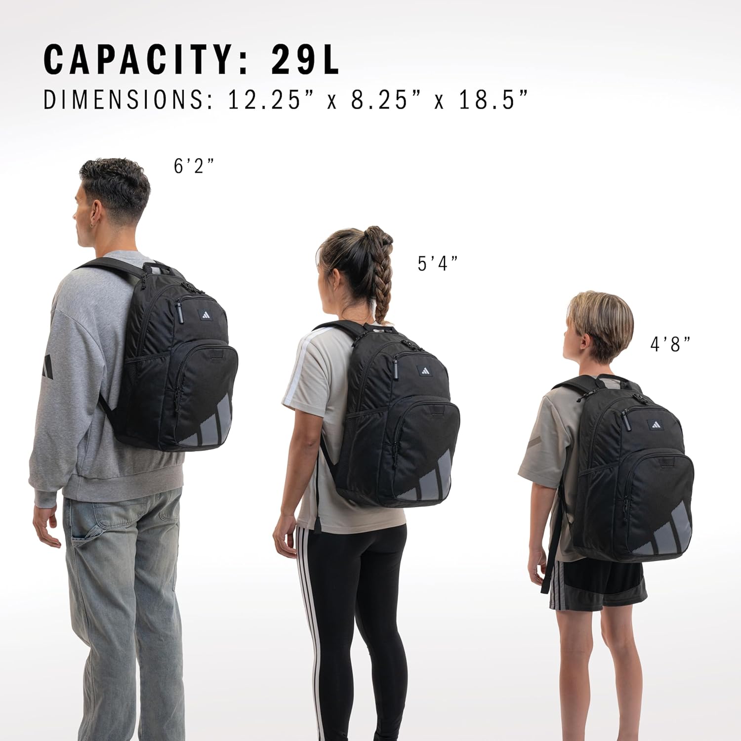 adidas Midway School Backpack for Laptop and Travel, 28L