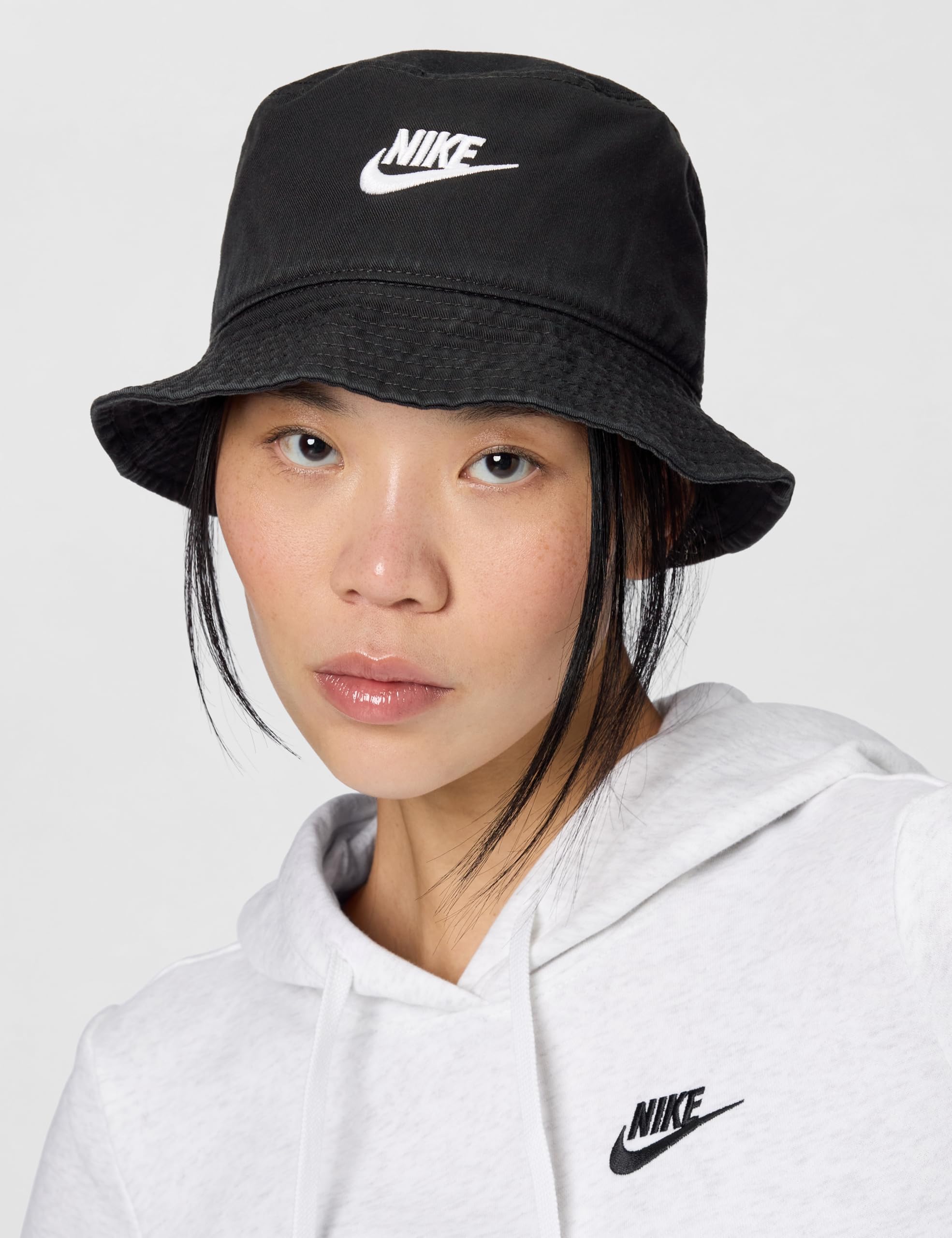 Nike Apex Futura Washed Bucket Hat, Black/White, Large