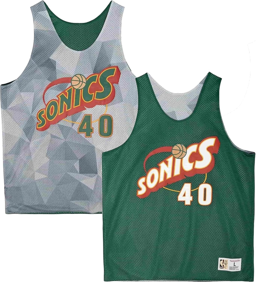 Mitchell & Ness Shawn Kemp Seattle Supersonics NBA Reversible Mesh Tank Top Jersey