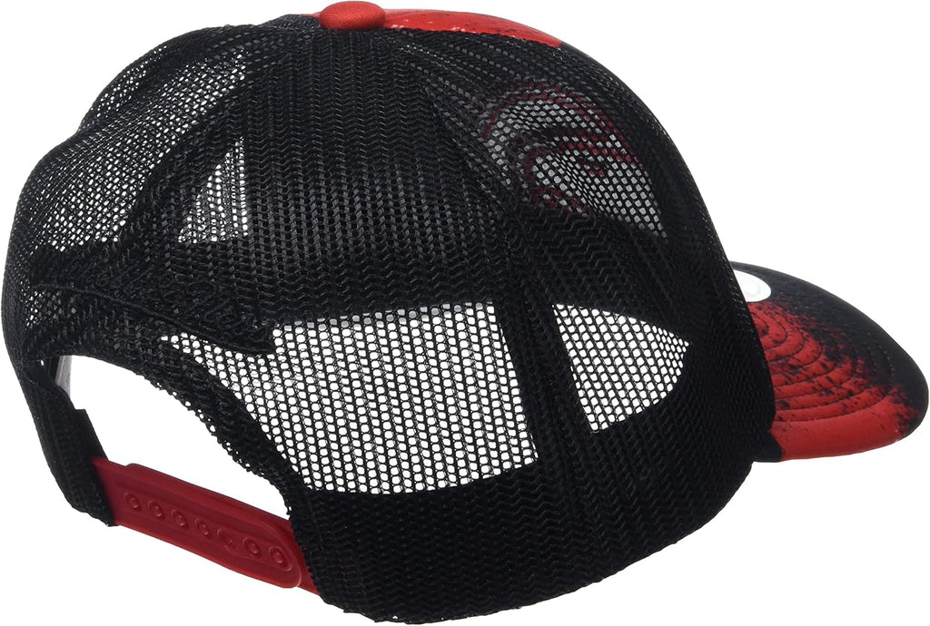 Mitchell & Ness Atlanta Hawks Hyper Trucker Mesh Snapback Adjustable Hat Cap - Black