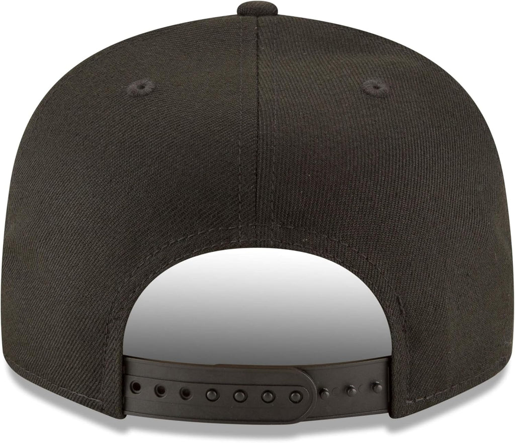 New Era MLB 9FIFTY Black Black Primary Logo Team Adjustable Snapback Hat Cap