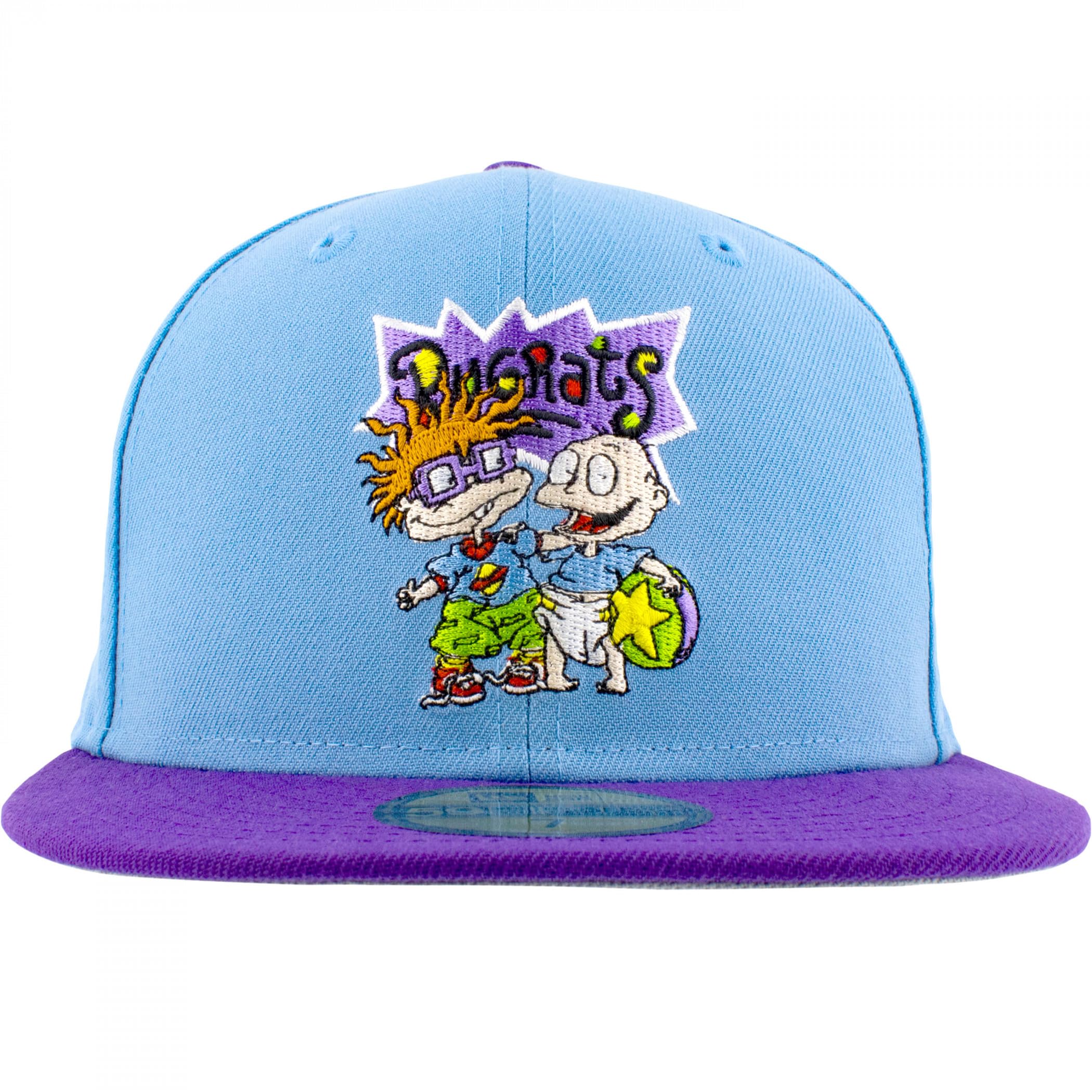 New Era The Rugrats Tommy and Chuckie 59Fifty Fitted Hat (US, Numeric, 7 1/2, Blue)