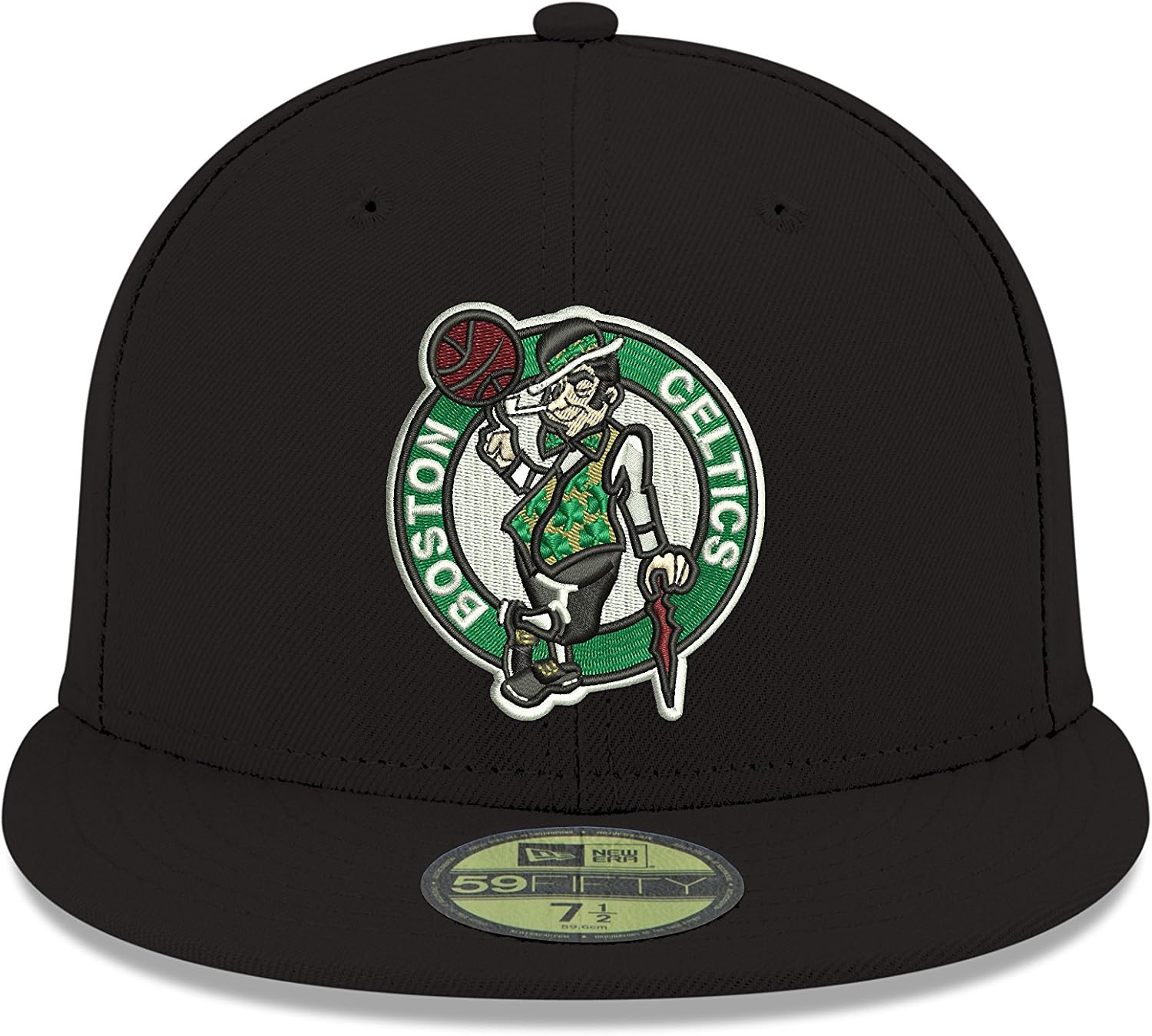 New Era NBA Boston Celtics Men's Official 59FIFTY Fitted Cap, 7.25, Black