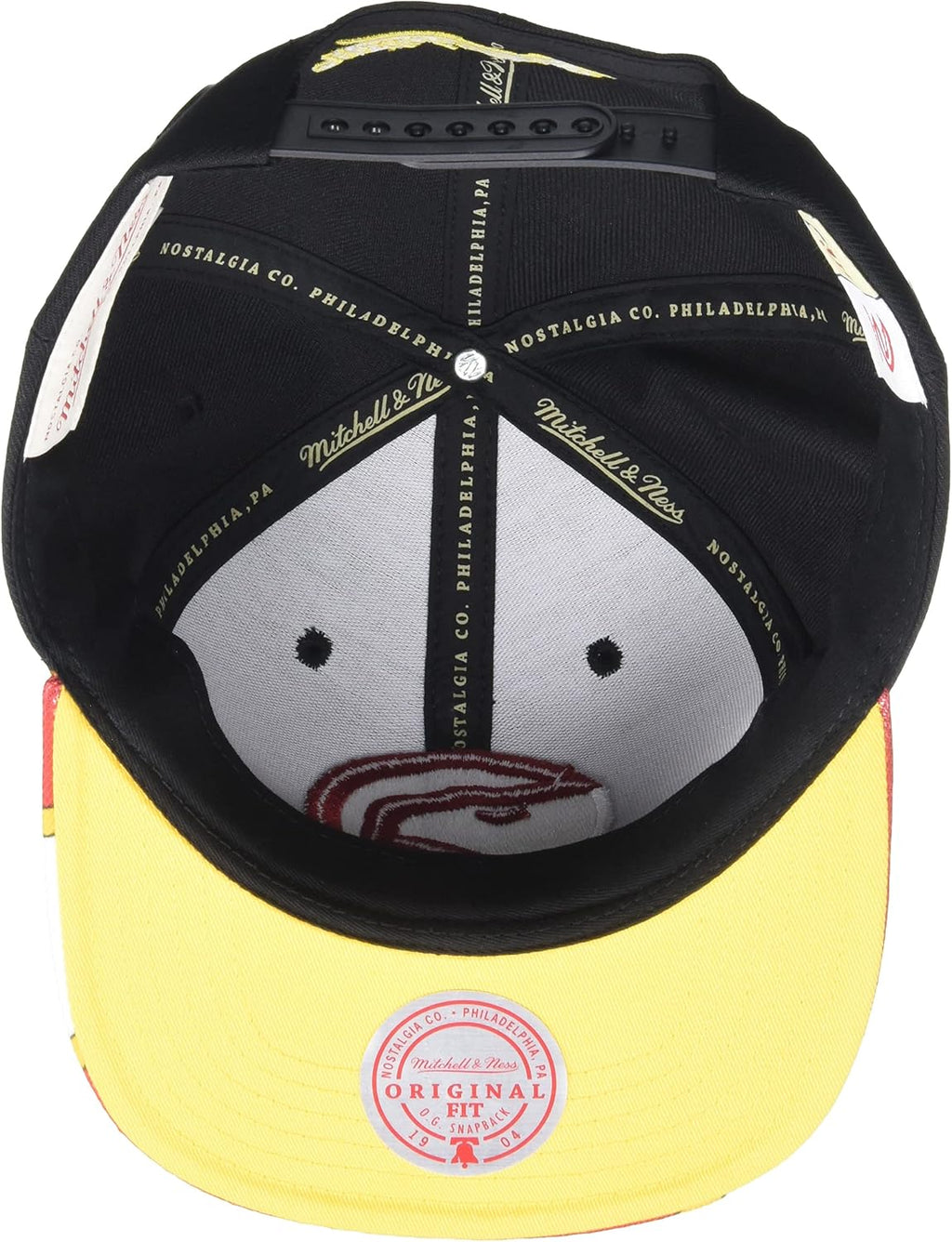 Mitchell & Ness Atlanta Hawks NBA Swingman Pop Snapback Hat Adjustable Cap - Black