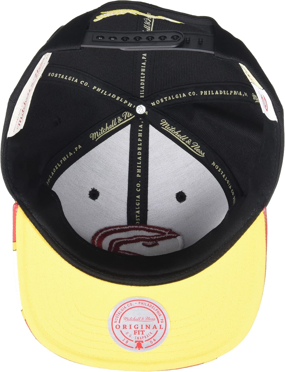 Mitchell & Ness Atlanta Hawks NBA Swingman Pop Snapback Hat Adjustable Cap - Black