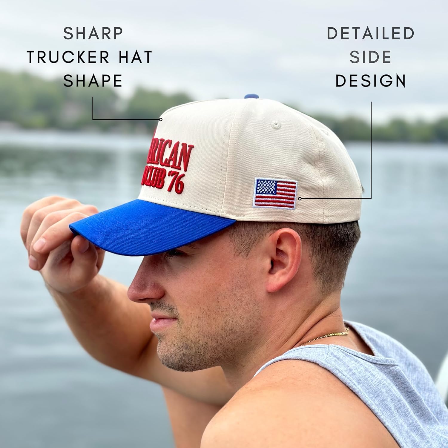 Vintage Sport Trucker Hat | Men & Women | Trendy Pickleball Golf Hats Men | American Cute Country Western | Cotton | Snapback