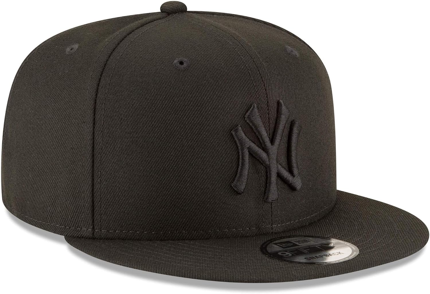New Era MLB 9FIFTY Black Black Primary Logo Team Adjustable Snapback Hat Cap