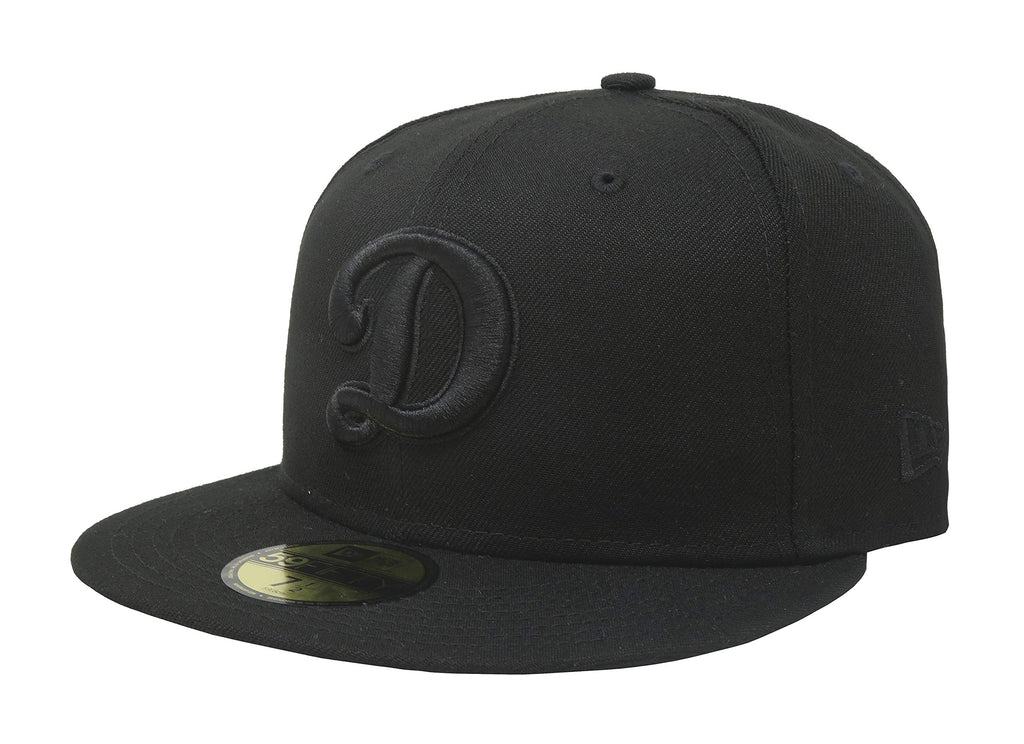 New Era 59Fifty Hat MLB Basic Los Angeles Dodgers LA Black Fitted Baseball Cap (7 3/4)