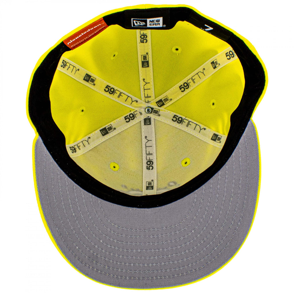 New Era Spongebob Squarepants Big Face 59Fifty Fitted Hat (US, Numeric, 7 5/8, Yellow)