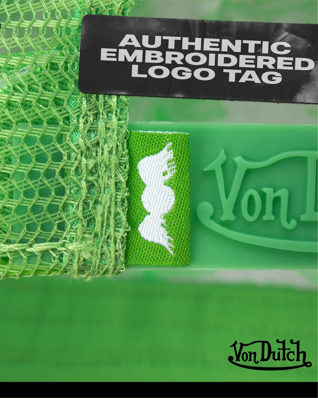 Von Dutch Unisex Trucker Hat - Retro Classic Solid Color Mesh Back Snapback Baseball Cap for Men & Women, Size One Size, Bright Green