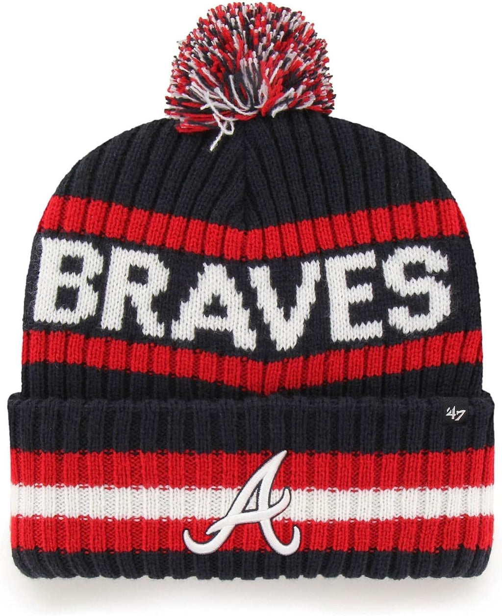 47 NHL Unisex-Adult Team Color Officially Licensed Primary Logo Bering Sport Knit Cuffed Pom Beanie Cold Weather Hat