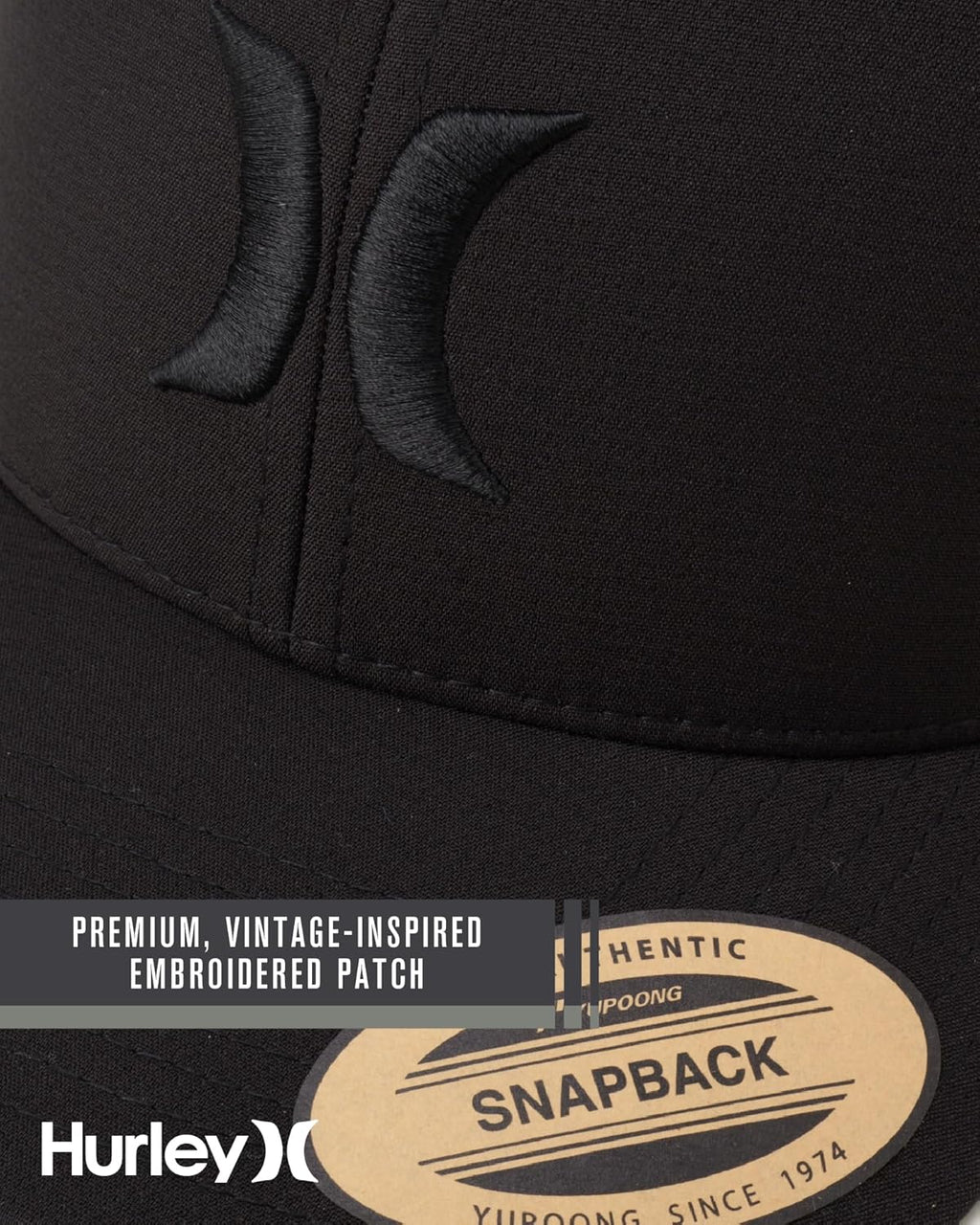 Hurley Mens Caps - Del Mar Mesh Panel Baseball Cap Trucker Hat - Snap Back Hats for Men