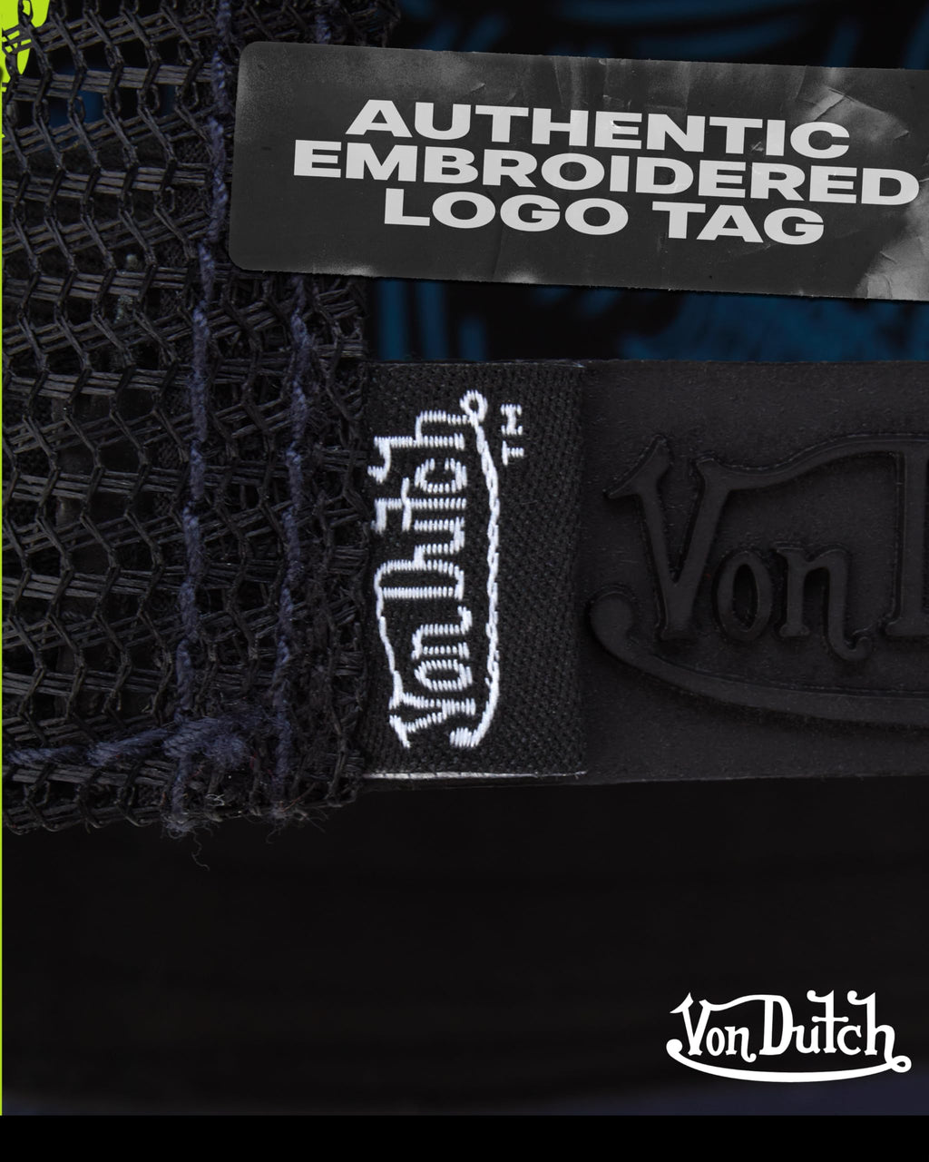 Von Dutch Unisex Trucker Hat - Curved Bill Mesh Back Retro Classic Colorblock Snapback Baseball Cap for Men and Women