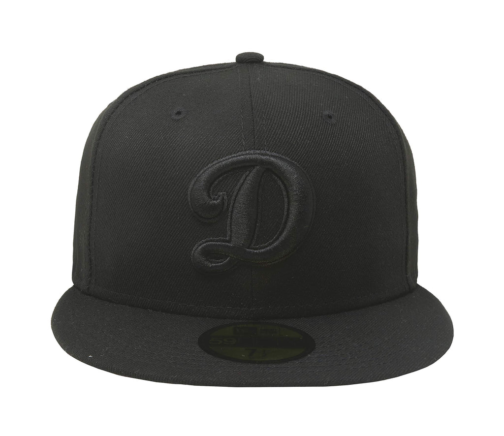New Era 59Fifty Hat MLB Basic Los Angeles Dodgers LA Black Fitted Baseball Cap (7 3/4)