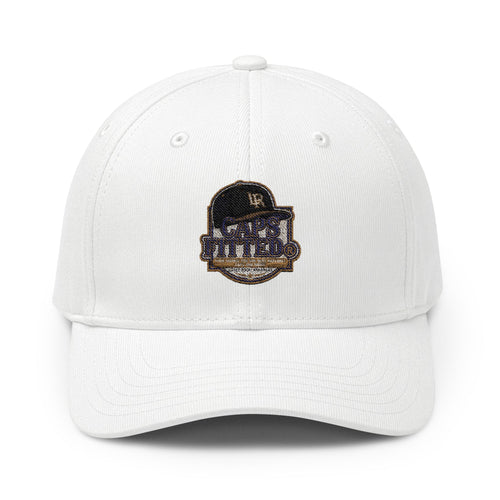 Casquette ajustée avec logo brodé de paillettes — Casquette de baseball blanche réglable