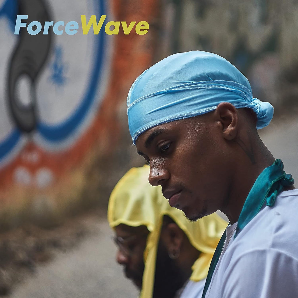 ForceWave 10 Pieces Silky Durags Long Tail for Women Men Satin Durag 360 Wave，Dorag, 10 Pieces