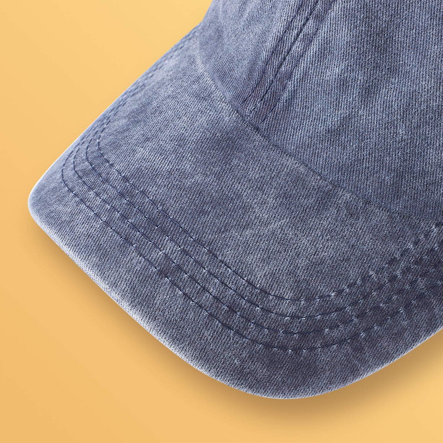 MEINICY 3 Packs Washed-Cotton Plain Baseball Cap, Vintage Adjustable Dad Hats Gift for Men/Women,Unstructured
