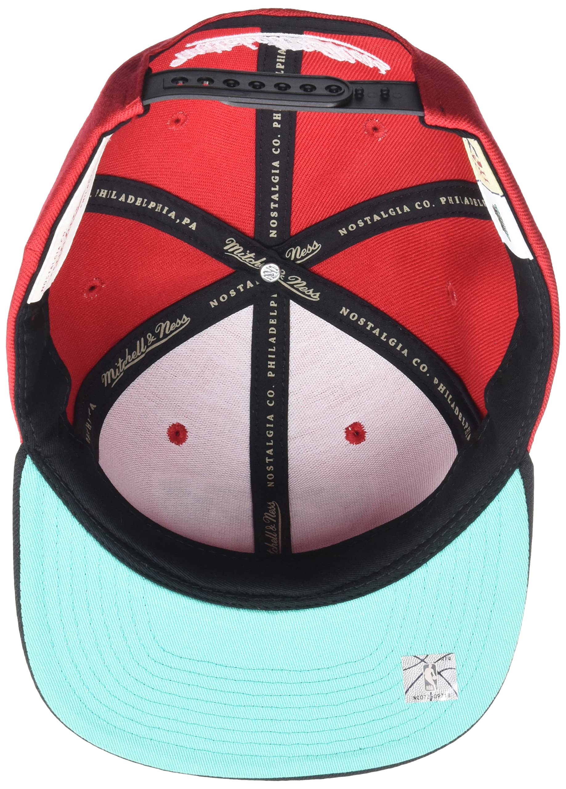Mitchell & Ness Vancouver Grizzlies Core Basic Snapback Adjustable Hat Cap - Red and Black