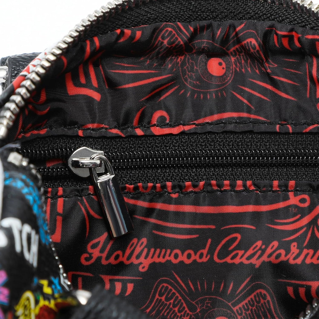 Von Dutch Jax Hanna Bag | 6.5” Vegan Leather Mini Crossbody with Logo Hardware, Top Handles & Interior Pouch