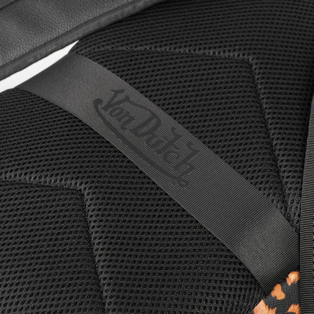 Von Dutch Large Backpack – Stylish Multi?Purpose Backpack with Front Zip Pocket, Adjustable Straps, and Durable Design (Cheetah Print)