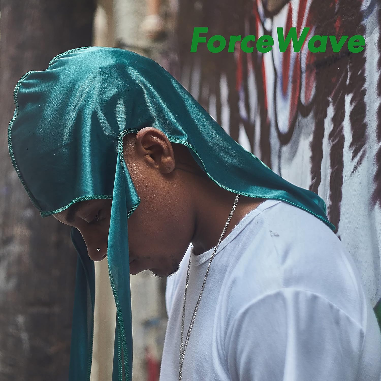 ForceWave 10 Pieces Silky Durags Long Tail for Women Men Satin Durag 360 Wave，Dorag, 10 Pieces