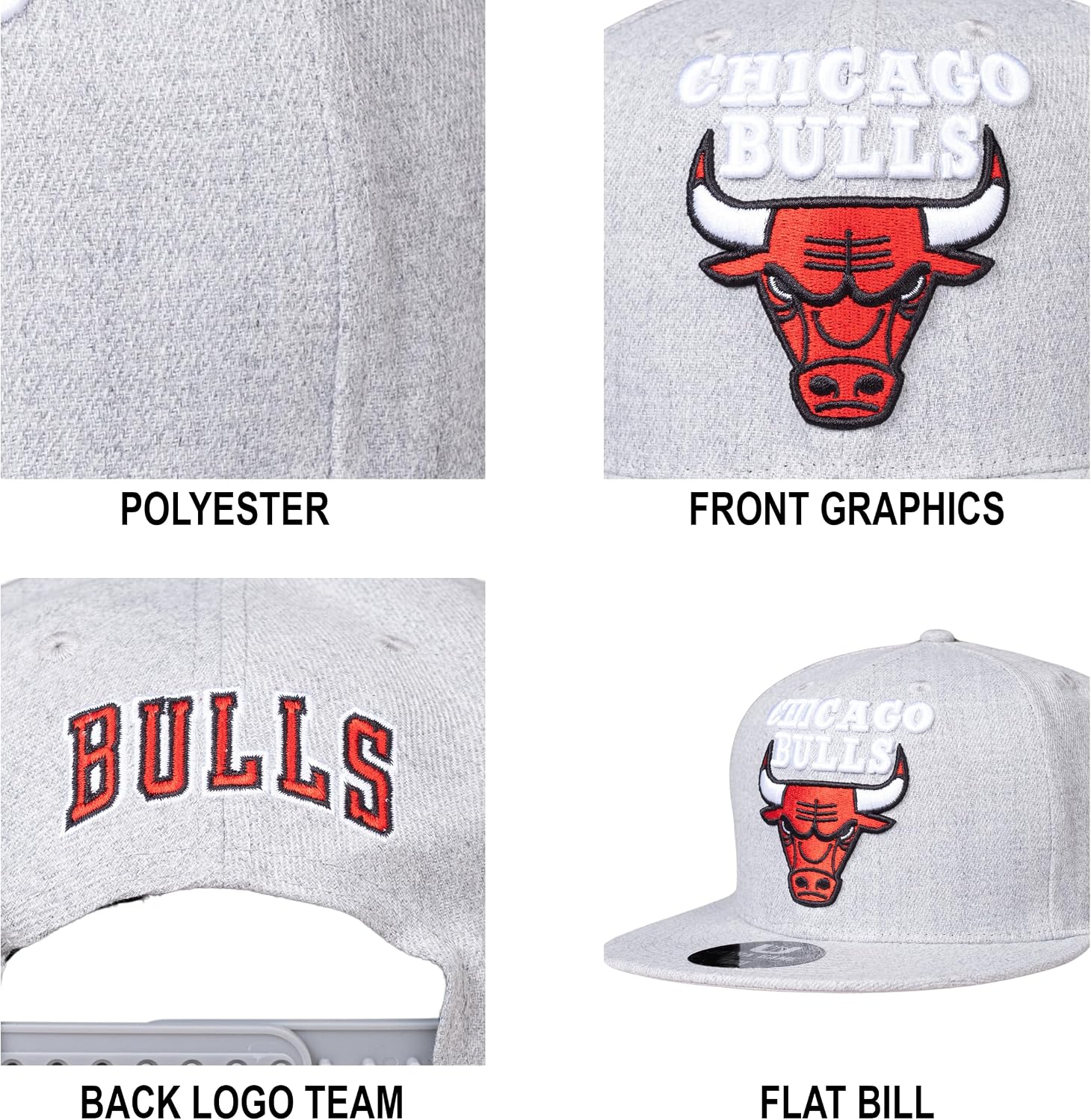 Ultra Game Men's NBA Official Twill Snap Back Ultimate Baseball Cap Hat