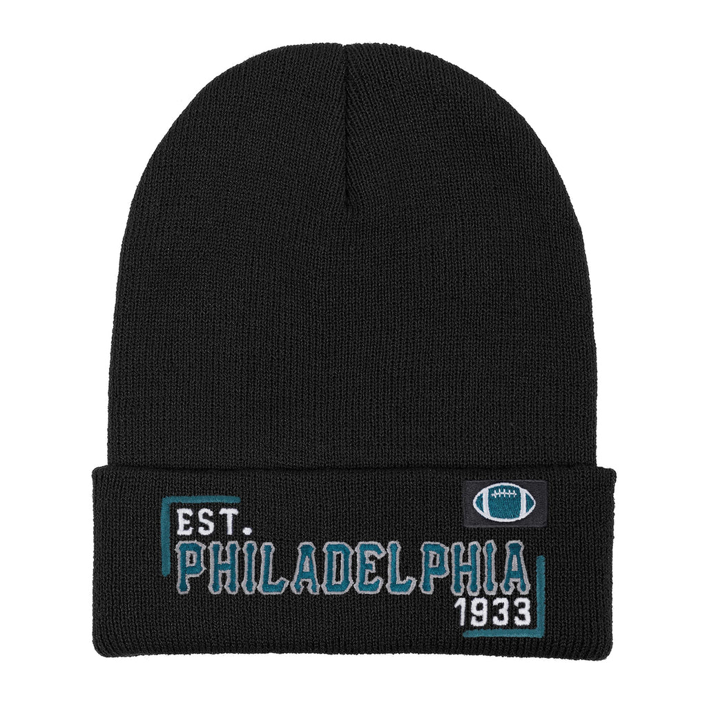 Vintage Classic Sports Embroidered Beanie Hat Cuffed Winter Hat Knit