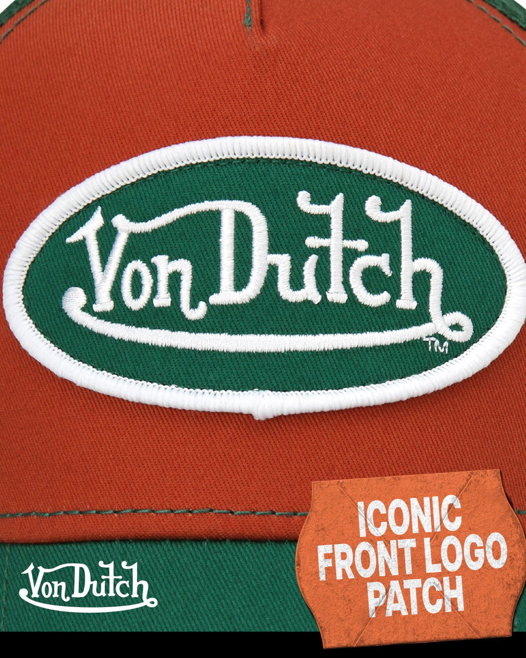 Von Dutch Unisex Trucker Hat - Curved Bill Mesh Back Retro Classic Colorblock Snapback Baseball Cap for Men and Women
