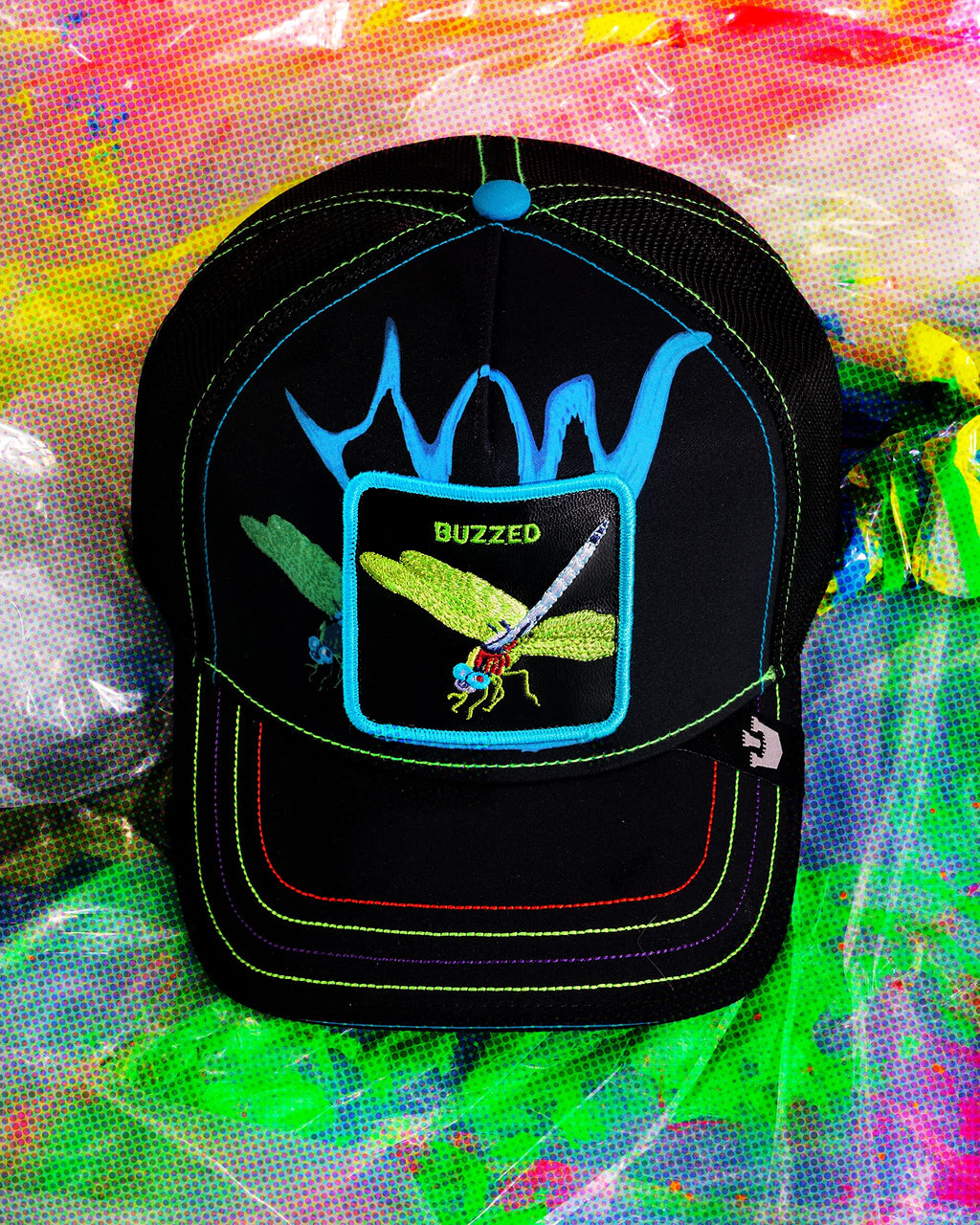 Goorin Bros. The Farm Drip Collection Unisex Adjustable Trucker Hat, Black (BBUZZZEDD), One Size