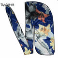 High Quality Thick Silk Durag Floral Printing Silky Durags Bandanas for Men Hair Wave Cap Long Tail Men Silk Durag