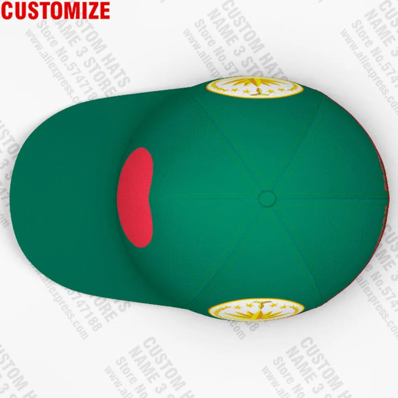 Bangladesh Baseball Caps Free Custom Made Name Number Team Logo Bd Hat Bgd Country Travel Bengali Nation Casquette Flag Headgear