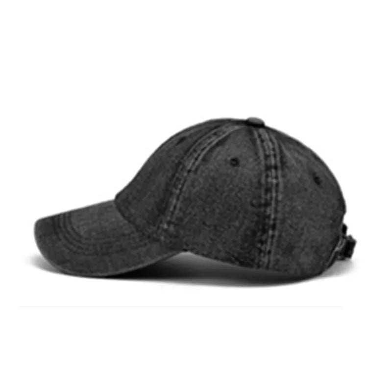 Unisex Solid  Denim Baseball Cap Blank Washed  Jean Hat Casquette Adjustable Snapback Hats Caps For Men And Women