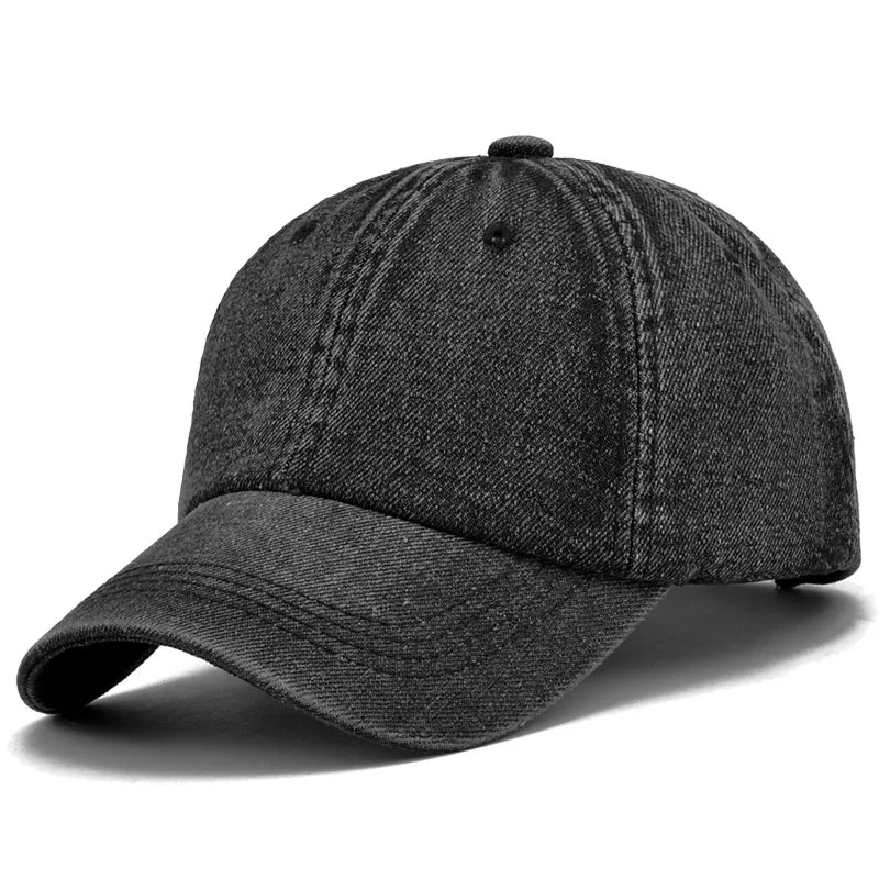 Unisex Solid  Denim Baseball Cap Blank Washed  Jean Hat Casquette Adjustable Snapback Hats Caps For Men And Women