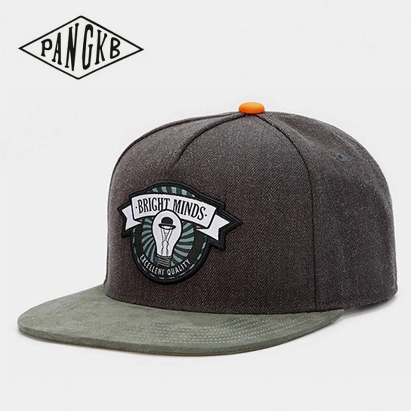 PANGKB Brand BRIGHT MINDS CAP fashion gray hip hop Street dance snapback hat for men women adult outdoor casual sun baseball cap