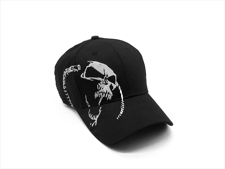 Embroidered Skull Cap For Men Cotton Sports Baseball Caps Fashion Black Pattern Women Snapback Army Male Cap Hip Hop Bone