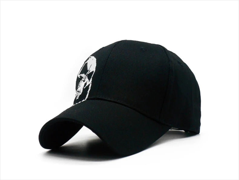 Embroidered Skull Cap For Men Cotton Sports Baseball Caps Fashion Black Pattern Women Snapback Army Male Cap Hip Hop Bone