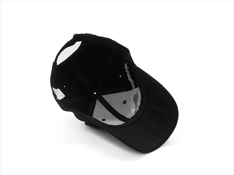 Embroidered Skull Cap For Men Cotton Sports Baseball Caps Fashion Black Pattern Women Snapback Army Male Cap Hip Hop Bone