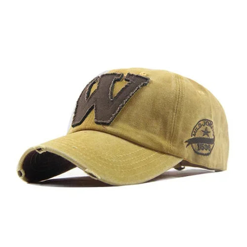 Embroidery Letter W Baseball Cap Snapback Caps Bone casquette Hat Distressed Wearing Fitted Hat For Men Custom Hats