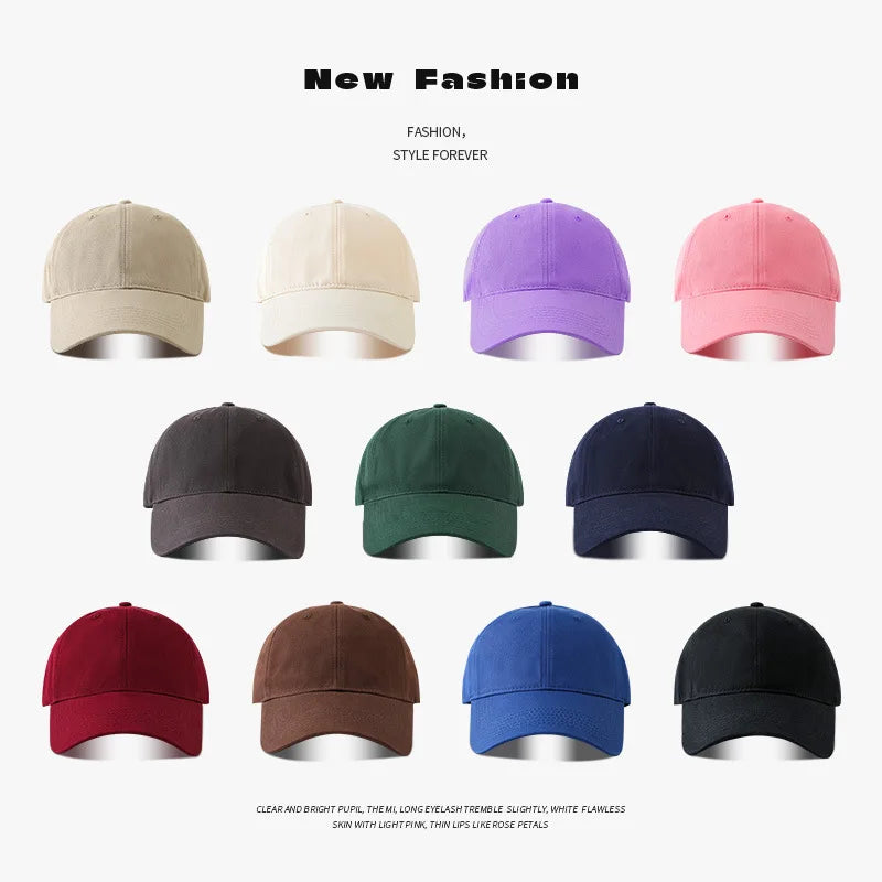 Big Size Baseball Caps Solid Color Big Head Soft Cotton Extra Large Size Women's Low Profile Golf Hats OverSize Caps For Men